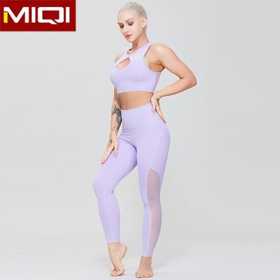 China Breathable Nylon Workout Sets Fitness Sports Wear Women Sportswear Ladies Yoga Set Gym 2 Piece Bra Set For Women for sale