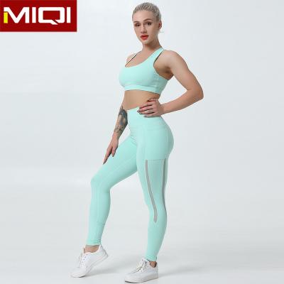 China Custom Made Breathable Mesh Leggings Activewear Yoga Set Ladies Fashion Gym Suits Sports Workout Suit Fitness Clothing for sale