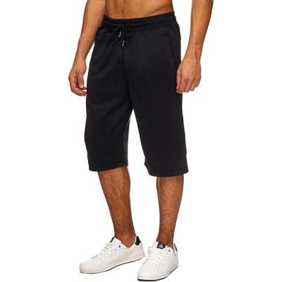 China QUICK DRY Men's Waist Jogging Pants Fitness Elastic Drawstring 3/4 Shorts Summer Casual Sweat Shorts With Pockets for sale