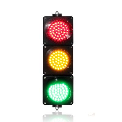 China PC School Teaching Shell 100mm Mini LED Traffic Lights Red Yellow Green Decorative Lights for sale