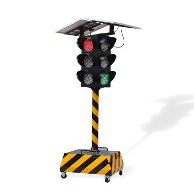 China PC New 300 Mm 12 Inch Solar Powered Portable Temporary Traffic Lights Light for sale