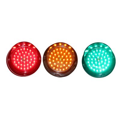 China PC Lens 100mm Traffic Lights Light Replacement Module DC12V DC24V Mini Single LED Waterproof Lights for sale