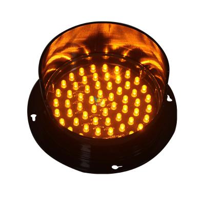 China PC Customized Yellow LED Signal Light Core 125mm Traffic Lamp for sale