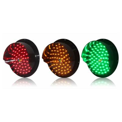 China PC 300mm Diameter Traffic Light Module With Visor DC12V DC24V LED Traffic Warning Light for sale