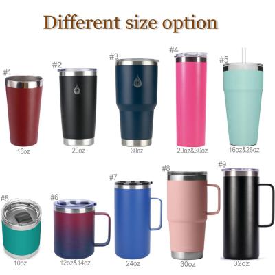 China Best Seller Yetys Viable Magnetic Lid Insulated 12 36 Ounce Vacuum 30oz Yetitumbler 20oz Water Bottle Wine Cups 10 Can Travel Cooler Mug for sale