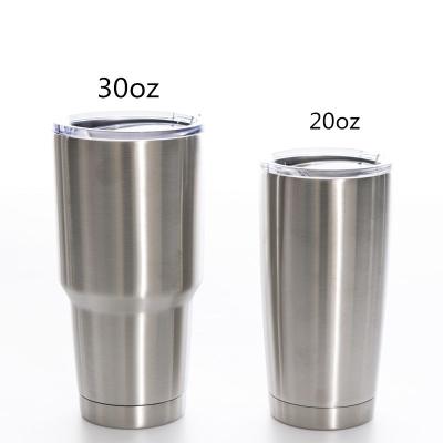 China Sustainable 20 oz Double Wall Stainless Steel Tumbler Sip Lid for sale