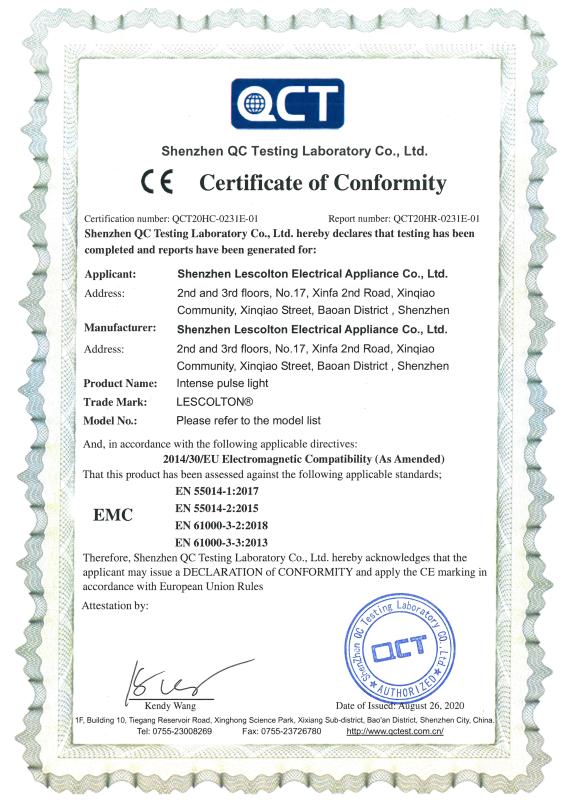 CE - Shenzhen Niu Fulai Electronic Technology Co., Ltd.