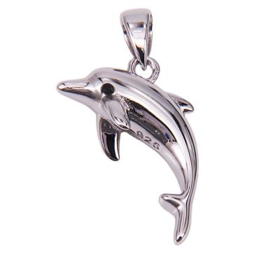 China Wholesale Custom Made Classic Sterling Silver Dolphin Charm Factory Price Jewelry Charm Pendant for sale