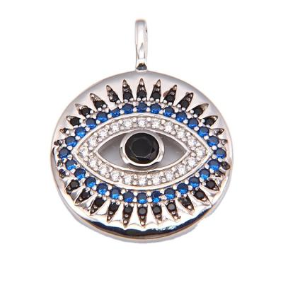 China Fashion Classic Wholesale Round Shape Fashion Eye Pendants Jewelry Sterling Silver 925 Pendant for sale