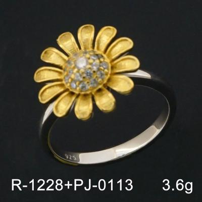 China CLASSIC 2021 Wholesale Custom Sunflower Hot Sale Luxury Personalized Silver Revolving Rings for sale