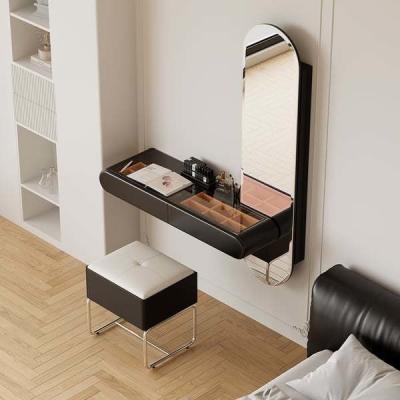 Cina Villa camera da letto piccola maquillaggio nero Vanity Desk con cassetti e luci a LED in vendita