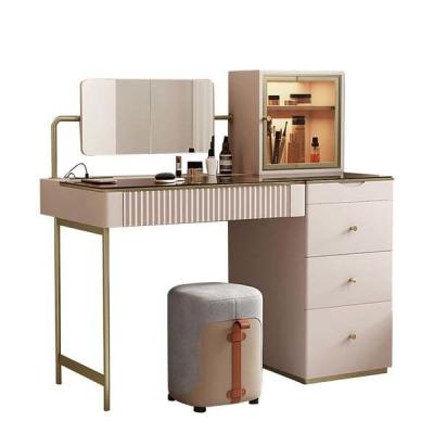 China Moderne meubels Hout vanity dressing table make-up spiegel met laden Te koop