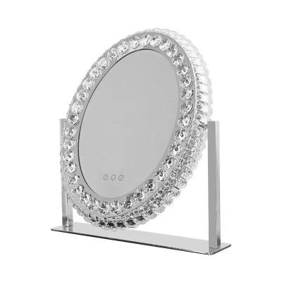 China LED Light Up Makeup Mirror Crystal Vanity Mirror Hollywood Style for sale