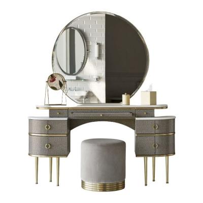 Cina MDF illuminato angolo Vanity Set Standing Dressing Table in vendita