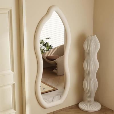 China Standing Wavy Oversized Arched Floor Mirror 71x32 Dressing Room for sale