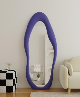 China Cuerpo decorativo de longitud completa de espejo curvado de gran tamaño espejo de piso con arco en venta