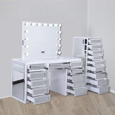 China Maquillaje con espejo Led Vanity Hollywood mesas de vestir OEM en venta