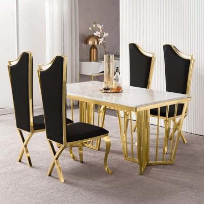 China Mesa de comedor de mármol de ónix personalizada silla de oficina de marco de piedra de mármol de acero en venta