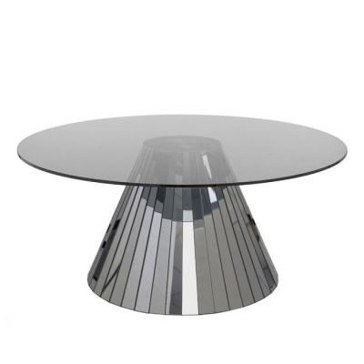 China Moderne spiegelvormige glazen koffietafel voor hedendaagse woonkamer 64x64 Te koop