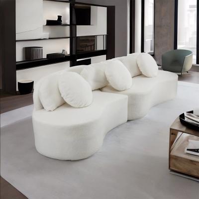 China Maßgeschneiderte Schleife Stoff Sofa Weiß Stoff Couch Set Zuhause Luxus zu verkaufen