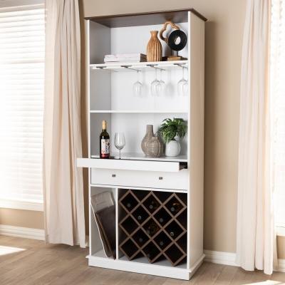 China Kitchen Corner Wine Racks Bar Cabinets With Wood And Glass Display Rack for sale