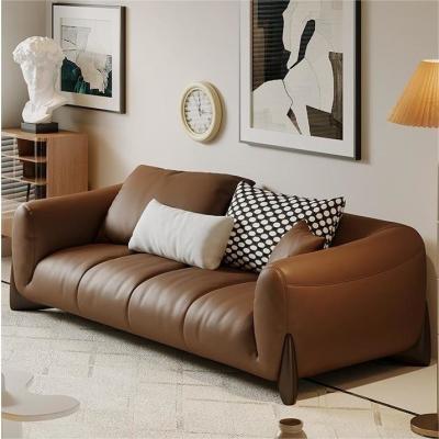 China Italiaans Echt Lederafdelingstoel Sofa Set Modulaire woonkamermeubilair Te koop