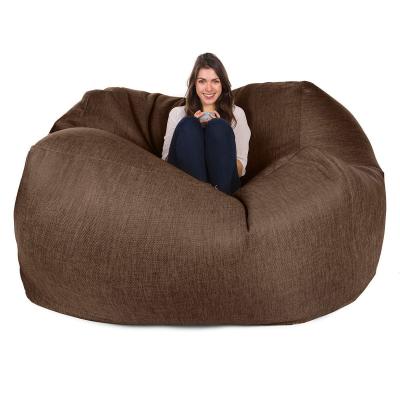 China Outdoor 7Ft Giant Bean Bag Lounge Chair Soft Faux Fur Fabric EPS Fill for sale