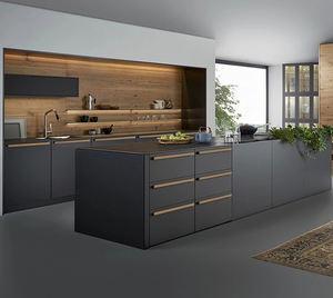 China Readymade Modular Modern Wood Kitchen Cabinets With Melamine Board Carcase for sale