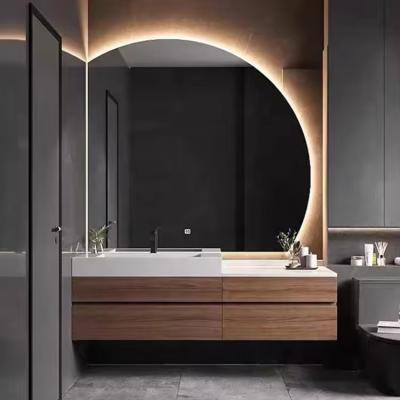 China Baño moderno de madera contrachapada Vanidad de baño de 60 pulgadas fregadero único en venta