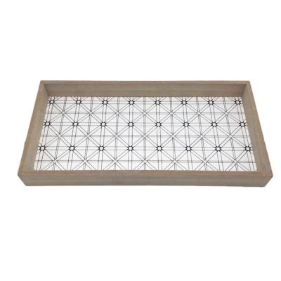 China Handmade Wholesale Wood Grain ASW1602233 44x22x4.5cm 45-60days Wooden Bandeja De Madera Home Decoration White Wood Wooden Food Trays for sale