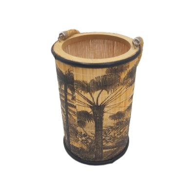 China Hot Selling Sustainable Form Natural Recycle Round Wooden Bamboo Storage Box Wooden Boxes And Bamboo for sale