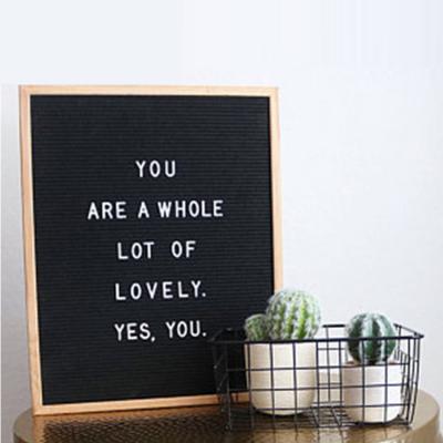 China Europe Colorful Letter Boards Changeable White Plastic Frame Black Felt Peg Letter Board for sale