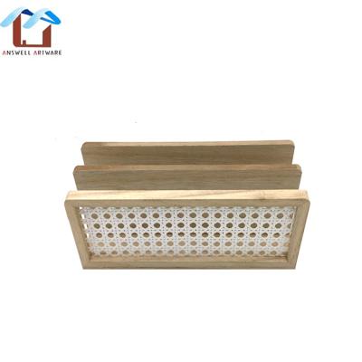 China Friendly and Durable Wooden Rack Shelf Mail Sorter Storage Rattan Display Racks Viable Wooden Organizer for sale