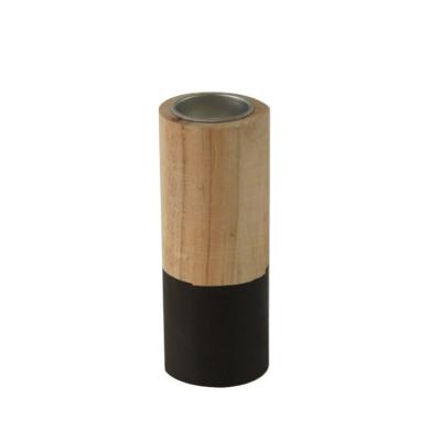 China Wholesale Unique Home Decoration Black Handle Decoration Cheap Wooden Candlestick for sale