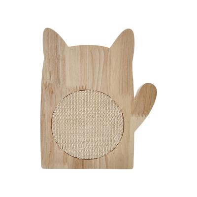 China Cats Factory Wholesale Outlet Customized Good Quality Cat Design Interactive Wooden Scratcher for sale