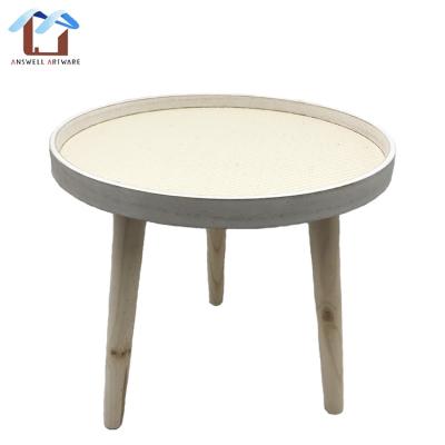 China Other Small Cafe Sofa Rustic Round End Wooden Home Decoration Table Table for sale