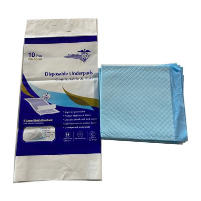 China Customizable Waterproof Disposable Plain Weave Incontinence Pads Adults Baby Nursing Pad Underpad for sale