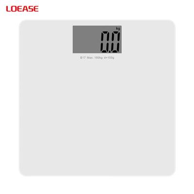 China Personal Bathroom Scales Scale 180 Kg Tempered Glass Digital Body Weighing Bathroom Scale With Large LCD Display for sale