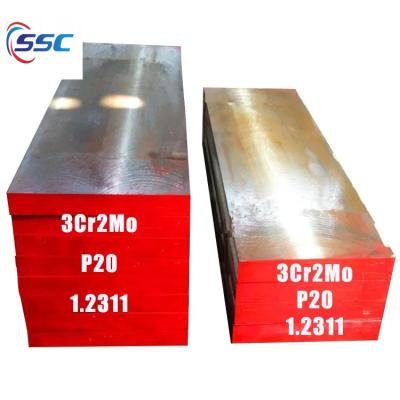 China Plastic Mold Steel SSC Factory Price 1.2311/P20 /3Cr2 Mo Steel Plate Plastic Alloyed Pre-hardened Tool Steel Preforming Dies for sale