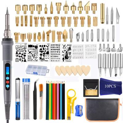 China Restaurant Digital Display Soldering Iron Tool Kit Wood Burning Thermostatic Welding Toolsoldering Tool for sale