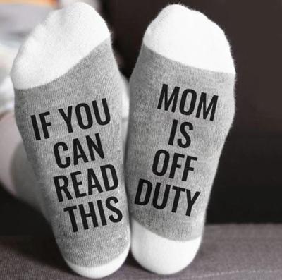 China W-S561A Anti-Slip Letter Printing Socks If You Can Read This Mom Is The Novelty Service Non-Socks for sale