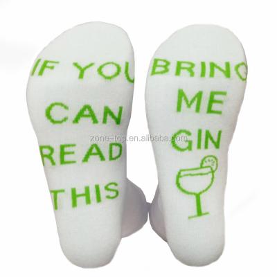 China Amazon Anti-Slip Hot Sale IF YOU CAN READ THIS BRING ME GIN Funny Socks For Christmas Birthday Gift for sale