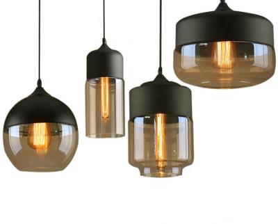 China Traditional Glass Restaurant Vintage Edison Bulb Ceiling Lamp E27 Light Fixture Industrial Indoor Pendant Lights for sale