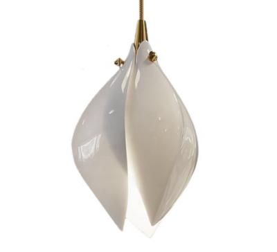 China 2021 Project Modern Contemporary Unique E14 Ceramic Indoor Flower Hanging Pendant Lamp For Hotel Lobby for sale