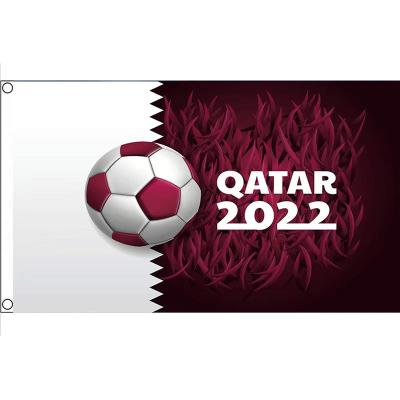 China Water Proof 3x5 Ft Polyester Qatar World Cup Flag 2022 for sale