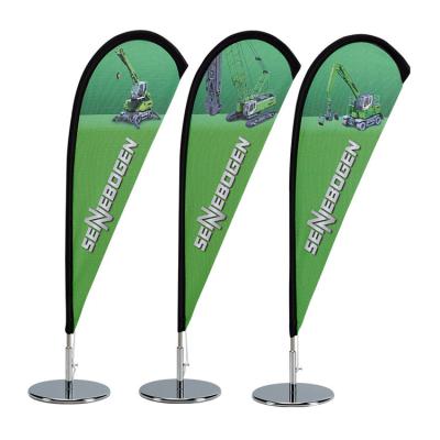 China Custom Water Proof Advertising Promotion Beach Flag Teardrop Feather Graphic Flag and Banner with Flagpole for sale