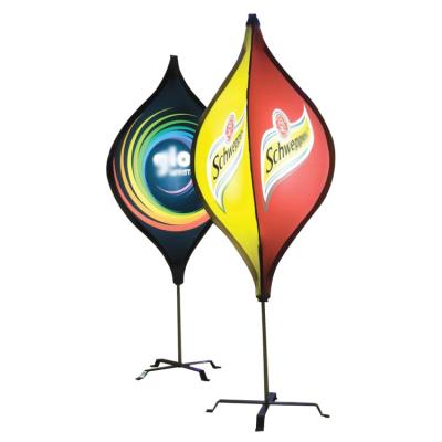 China Water Proof Advertising Lantern Banners Rotating Flags Lantern Flag Outdoor Deployment Banner for sale