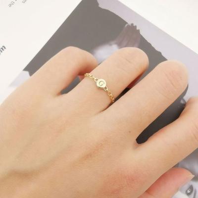 China Best Selling Trendy Fashion Design 14K Solid Gold Real Round Knuckle Rings Jewelry for sale