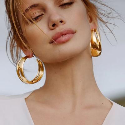 China Individual Euramerican character earring circle earring temperament large earring long earring female exaggerated silver FASHIONABLE tide earring for sale