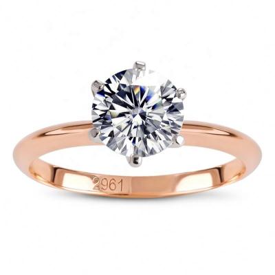 China Romantic Custom Solid Rings Ring Rose Gold Jewelry 10K 14K 18K for sale